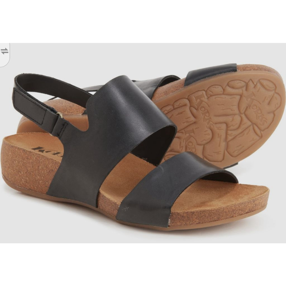 Korks Yanidel Leather Wedge Sandal Size 9M